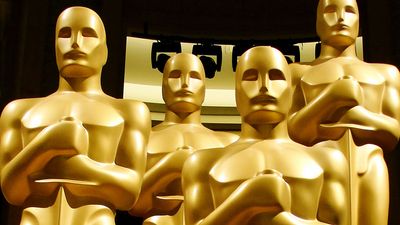 Academy Awards (Oscars) statue at the 2011 ceremonies in Los Angeles, California. (motion pictures, films, cinema)