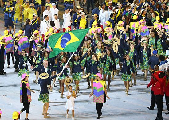 opening ceremony at the Rio de Janeiro 2016 Olympic Games