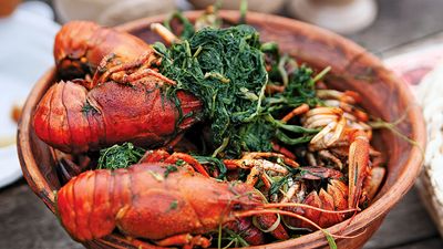 Boiled crawfish is a popular Cajun dish.