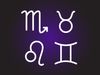 Composite of four zodiac glyphs: Scorpio ( asset 236900), Taurus (asset 236894), Gemini (asset 236895), Leo (asset 236897).