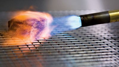 Modernist Cuisine, searing with a blowtorch.