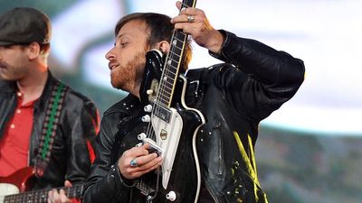 Dan Auerbach of The Black Keys, an American rock duo, performs onstage at the Global Citizen Festival In Central Park, New York City to end extreme poverty, Sept. 29, 2012.