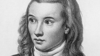 Novalis (1772-1801), pen-name of Friedrich von Hardenberg, German Romantic poet and novelist. Died of consumption. Known as the Prophet of Romanticism. Friedrich Leopold, Freiherr von (baron of) Hardenberg