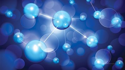 Illustration of molecules. (molecular, chemistry, science)