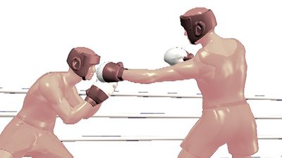 Watch how a boxer delivers an explosive jab punch from a distance with the arm above the lead foot