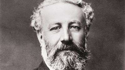 Jules Verne (1828-1905) prolific French author whose writings laid much of the foundation of modern science fiction.