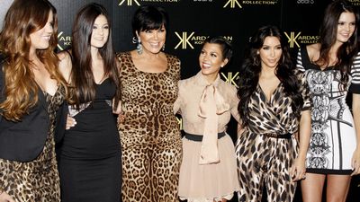 The Kardashians at the Kardashian Kollection Launch Party held at the Colony in Los Angeles, California, United States on August 17, 2011.