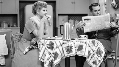 Lucille Ball and Desi Arnaz in the television series "I Love Lucy" 1951-57.