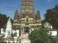 Mahabodhi temple, Bodh Gaya, Bihar, India.