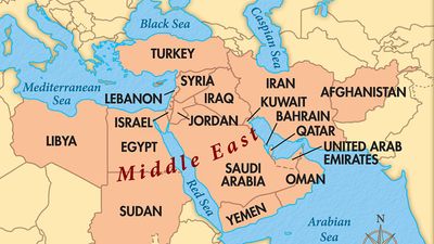 Middle East bee locator map