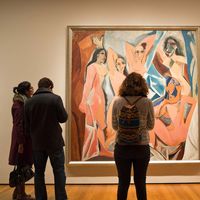 Pablo Picasso's Les Demoiselles d'Avignon in the Museum of Modern Art