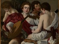 The Musicians by Caravaggio oil on canvas, created 1597