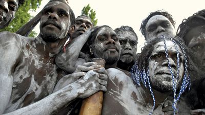 Aboriginal people of Galiwnku Island in Australia