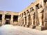 Temple ruins of columns and statures at Karnak, Egypt (Egyptian architecture; Egyptian archaelogy; Egyptian history)