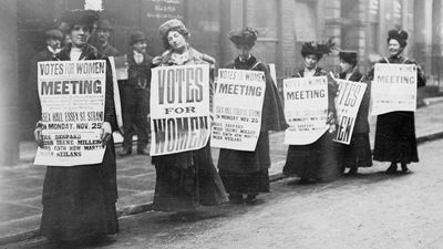 women's suffrage: London demonstrators