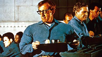 Take the Money and Run (1969) Comedian and actor Woody Allen as Virgil Starkwell in a prison scene from the comedy mockumentary film directed and cowritten by Woody Allen. Allen's first leading role in a movie