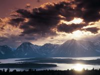 Jackson (Wyoming, United States). Jackson Lake (also called Jackson Hole), southern end of the Teton Range (the Grand Tetons), Grand Teton National Park, Wyoming, USA