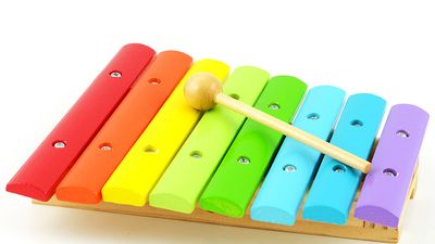 Toy xylophone musical instrument.