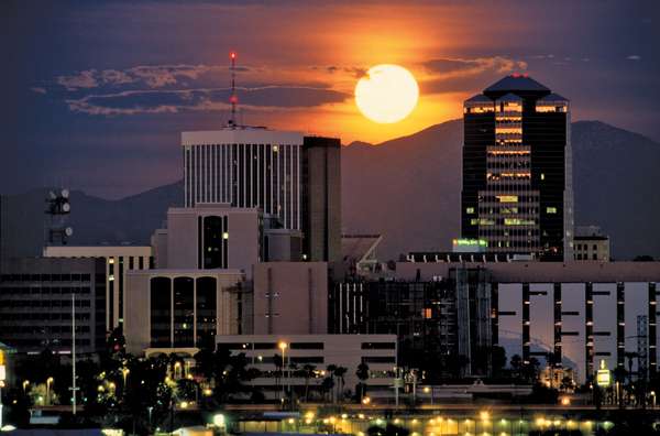 Moonrise over Tucson, Arizona