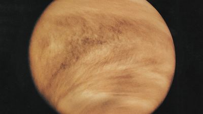 Ultraviolet image of Venus' clouds as seen by the Pioneer Venus orbiter; February 26, 1979.