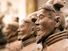 Close-up of terracotta Soldiers in trenches, Mausoleum of Emperor Qin Shi Huang, Xi'an, Shaanxi Province, China